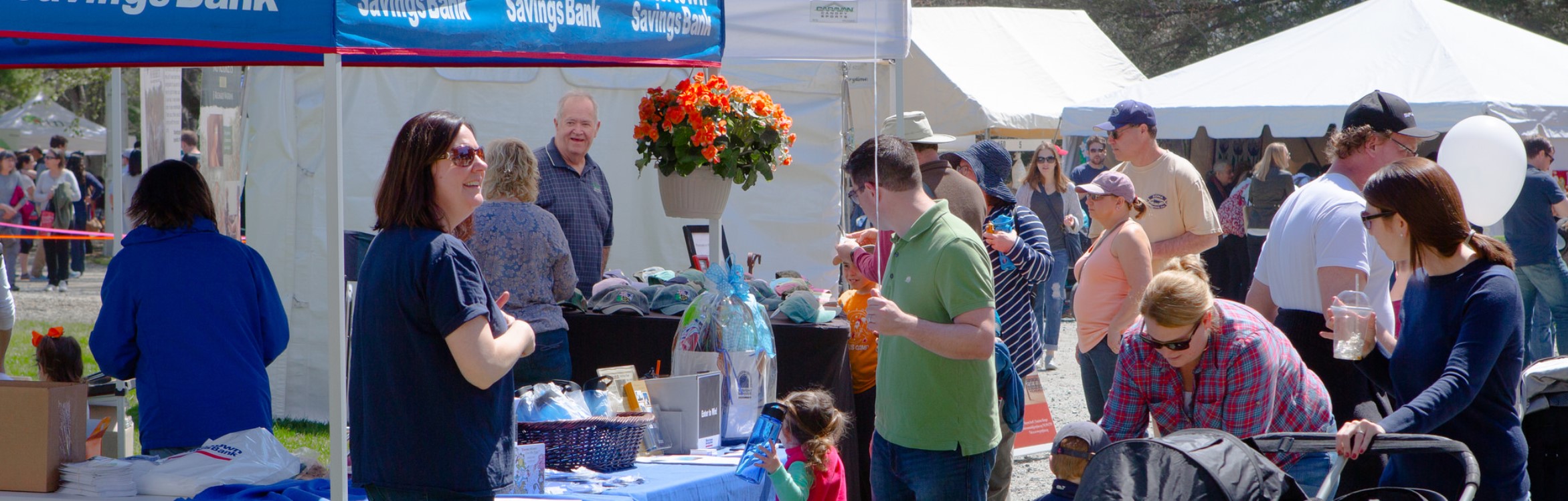 Kelly Cronin and Watertown Savings Bank at a town event