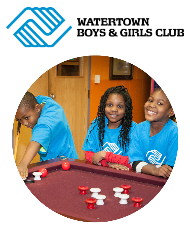 Watertown Boys and Girls Club participants and logo