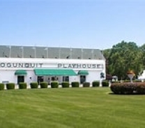 Ogunquit Playhouse building and green grass in front of it.