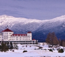 Mount Washington Hotel in NH during the winter.