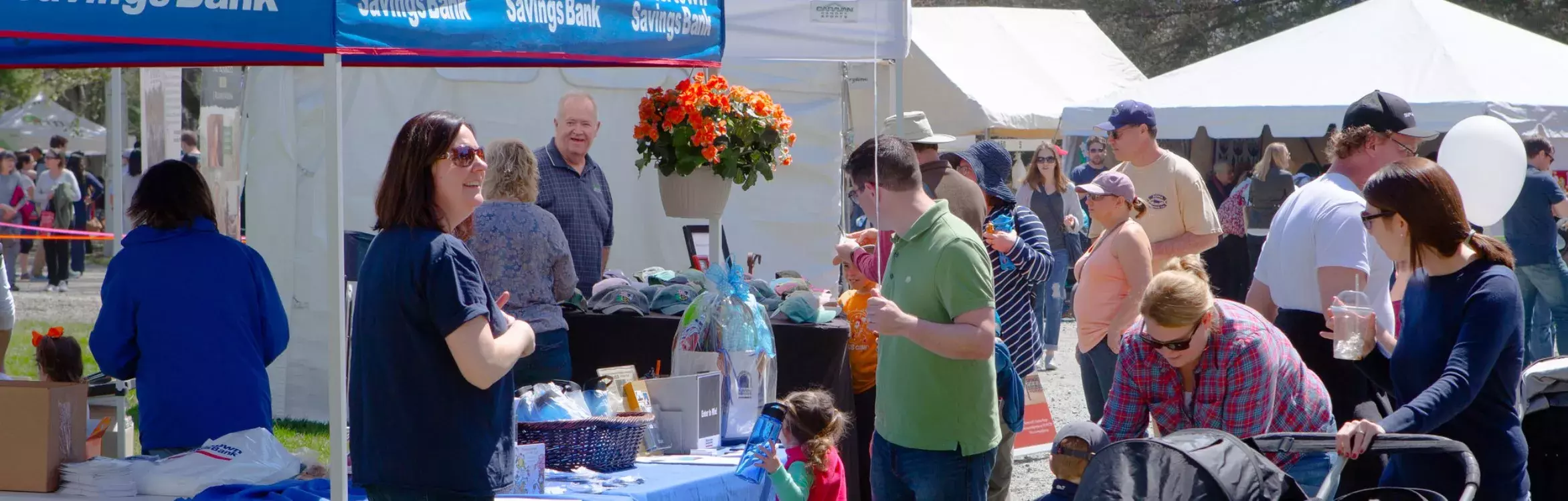 Kelly Cronin and Watertown Savings Bank at a town event