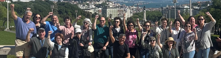 Group picture of Club 50 members in Portugal.