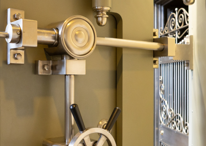 Vault door located at the WSB main office.