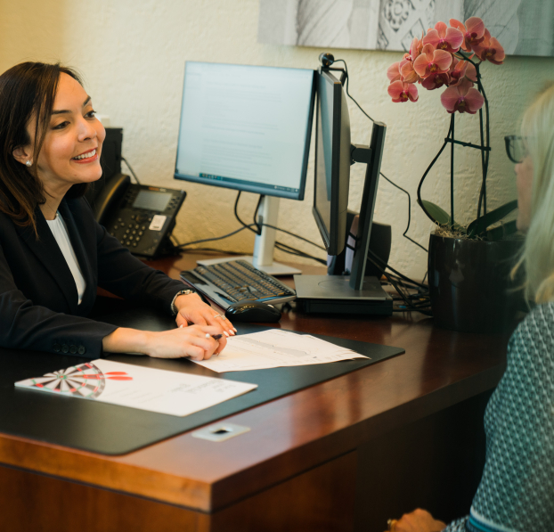 Financial Adivsor meeting with customer.