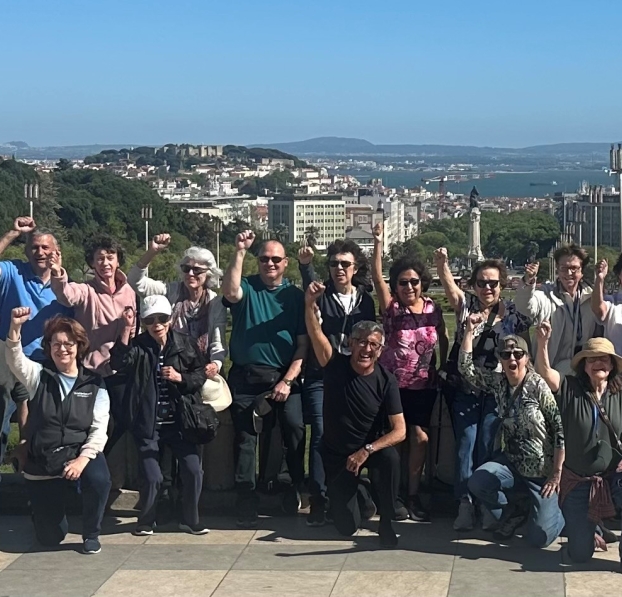 Group picture of Club 50 members in Portugal.